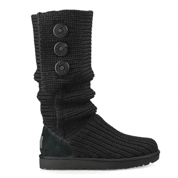 Ugh Classic Cardy Boot Black Size 7 - Picture 2 of 3